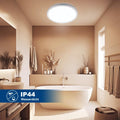 ONDTA LED Deckenleuchte Dimmbar 22W, 2800LM 2700K-6500K Deckenlampe mit Fernbedienung, IP44 Badezimmer lampe LED Panel für Küche Kinderzimmer Schlafzimmer Flur, Weiß, Rund-Ø42 CM