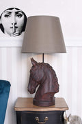 Tischlampe Pferd Tischleuchte Pferdekopf Nachttischlampe (ohne Leuchtmittel) Lampe Leuchte 66cm cw214 Palazzo Exklusiv