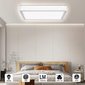 LQWELL® Deckenleuchte LED Deckenlampe, IP44 Wasserfest Badlampe Quadrat Flach 18W 6000K 1980LM Modern Schlicht Lampe Dünn für Wohnzimmer Badezimmer Schlafzimmer Küche Flur Keller Büro, 220 * 24mm