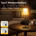 Suright Tischlampe Kabellos, Akku Tischleuchte Stufenlose Dimmbare 3 Farbmodi+RGB, Touch Control LED Tischlampe IP54 Wasserdicht für Restaurant, Schlafzimmer, Party, Camping, Kaffeehaus