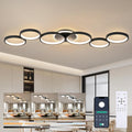 LED Deckenleuchte Dimmbar Wohnzimmer Deckenlampe Schwarz Wohnzimmerlampe
