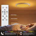 YiLaie 24W Deckenlampe LED Deckenleuchte Dimmbar mit Fernbedienung RGB Farbwechsel Deckenbeleuchtung 3000K-6500K 2700LM IP44 Wasserdicht Deckenlampe Wohnzimmer Deckenleuchte Schlafzimmer Ø30cm
