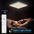 RDGOOD LED Deckenleuchten Dimmbar mit Fernbedienung, 18W 1800lm Deckenlampe led Dimmbar 3000-6500K, Flach Panel Für Schlafzimmer Wohnzimmer Kinderzimmer Flur Küche Keller Diele Balkon 22 * 22x2,5cm