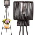 Gadgy Outdoor Stehlampe LED Solar mit Blumenständer – Wasserdichte Stehlampe für Garten & Balkon – Solarbetriebene Standleuchte für Nachhaltige Beleuchtung – LED Außenstehleuchte Dreibein
