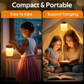 Nachttischlampe Touch Dimmbar, 4 Modi & 256 RGB Farbwechsel Warmes LED Nachtlicht Kinder, USB Aufladbar Stilllicht Touch Lampe mit Timing Funktion, Tischlampe Kabellos für Schlafzimmer Wohnzimmer