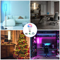 FRIDEKO HOME Stehlampe Wohnzimmer Modern,LED Standleuchte RGB Dimmbar,Stehlampe mit Fernbedienung für Büro Schlafzimmer,Schwarz