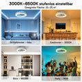 Qufby LED Deckenventilator mit Beleuchtung, 48cm Modern