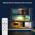 DetarZinLED 30cm Deckenlampe mit Fernbedienung, 24W Flach Rund Led Deckenleuchte, Dimmbar Rgb Farbwechsel Decken Lampe 3000K-6500K 2700LM IP44 für Wohnzimmer Jugendzimmer Badezimmer[ Energieklasse E]