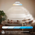 BRILONER - LED Deckenventilator mit Beleuchtung, Fernbedienung, Leiser DC-Motor, 5 Geschwindigkeiten, CCT, Dimmbar, Lampe mit Ventilator, LED Deckenleuchte, Deckenlampe Ventilator, 38 cm, Weiß