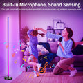 NIKYJM LED Stehlampe Wohnzimmer 145cm RGB Stehlampe Dimmbar Standleuchte LED Ecklampe mit Fernbedienung und APP, 16 Millionen Farben, 300 Szenenmodi Musikmodi DIY-Modus für Wohnzimmer Wohnzimmer Büro