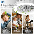 Qufby LED Deckenventilator mit Beleuchtung, 48cm Modern
