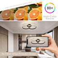 Toolight LED Deckenleuchte Schlafzimmer, 42W 4725LM Deckenlampe Wohnzimmer Schwarz, Modern 4500K Neutralweiß Licht LED Deckenlampe Rund für Flur Küche, 54CM