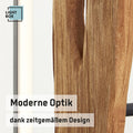 Lightbox LED Deckenlampe im Landhaus Stil | dimmbare Deckenleuchte für Wohnzimmer oder Schlafzimmer in warm-weiß mit 3000 K, 6600 Lumen | aus Aluminium/Metall/Holz, in Schwarz/Braun