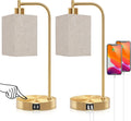 Ruiever Quadratische Lampenschirme, 2er-Set, Leinen-Lampenschirme (L x B x H): 16 x 17 x 24 cm, einfache Montage, Ersatz-Stoffschirme für Tischlampen, Stehlampen, Beige