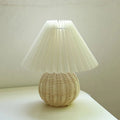 antikfalten-tischlampe-vintage-klassisch-faltenschirm-warmbeleuchtung-elegant-xlumina