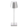 Auralight - Kabellose Minimalistische Tischlampe Silber