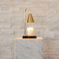 Ewiger Kerzenwärmer - Tischlampe Gold-Schwarz-Marmor