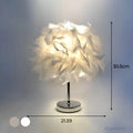 Federglanz - Runde Tischlampe Mit Federn