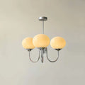 Glowing Delight - Moderne Kronleuchter Aus Marshmallow 3 Köpfe / Chrom Creme Deckenlampe