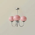 Glowing Delight - Moderne Kronleuchter Aus Marshmallow 3 Köpfe / Chrom Rosa Deckenlampe