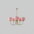 Glowing Delight - Moderne Kronleuchter Aus Marshmallow 5 Köpfe / Kupfer Rosa Deckenlampe