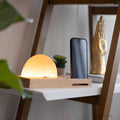 Himalaya Salzlampe Mit Kabellosem Ladegerät - Naturkristall-Leuchte Tischlampe