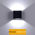 Hydroprotect - Wasserfeste Wandleuchten Schwarz / Hellweiß 6W Außenwandleuchte
