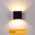 Hydroprotect - Wasserfeste Wandleuchten Schwarz / Warmesweiß 6W Außenwandleuchte