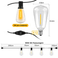 Lumiregen - Wasserfeste Led Lichterkette 30M Außenleuchte Lichterkette