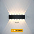 Luxbright - Led Wand Leuchte Schwarz / 4W Warmes Licht 3000K Außenwandleuchte