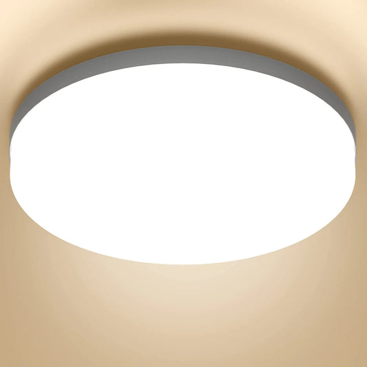 MGEELED Deckenlampe LED Deckenleuchte 36W 4000K 4300LM Neutralweiß Rund Badezimmer Lampe IP44 Wasserfest Modern Panel