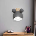 Mickeyglo - Kinderfreundliche Wandleuchte Grau Wandleuchte