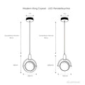 Modern Ring Crystal - Led Pendelleuchte Deckenlampe