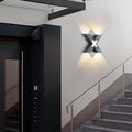 moderne-led-wandleuchte-x-form-aussenbereich-wasserdicht-schwarz-weiss-12w-xlumina4