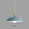 Nordicoak - Deckenleuchte Aus Nordischem Eichenholz Blau / Warmer Witz Durchmesser 35 Cm X Höhe 23
