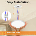 slochi Deckenlampe LED Deckenleuchte Flach 3Farben - 3000K/4000K/6500K IP44 Wasserfest Rund Badlampe Decke 15W 1500LM