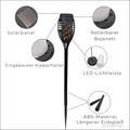 Solar-Fackel Mit Flammeneffekt – Led Gartenleuchte Solar Außenleuchte Garten