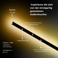 Svelte - Moderne Lineare Wandleuchte Außenwandleuchte