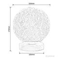 Wovenglow - Rattan Kugel Tischlampe